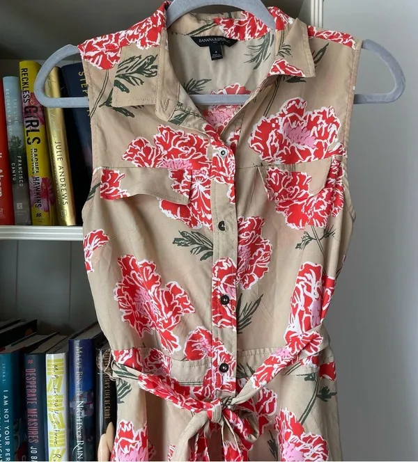 Banana Republic Button Up Floral Midi Dress - Image 2