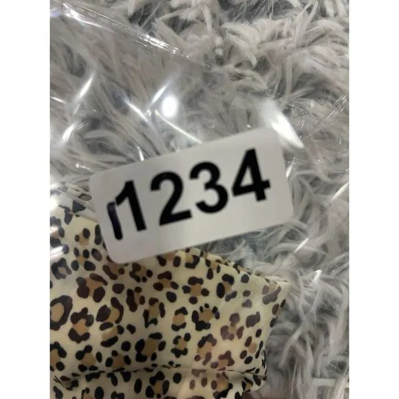 Victoria's Secret Cheetah Halter Top Bikini Black Tan White‎ Size Large - Image 5