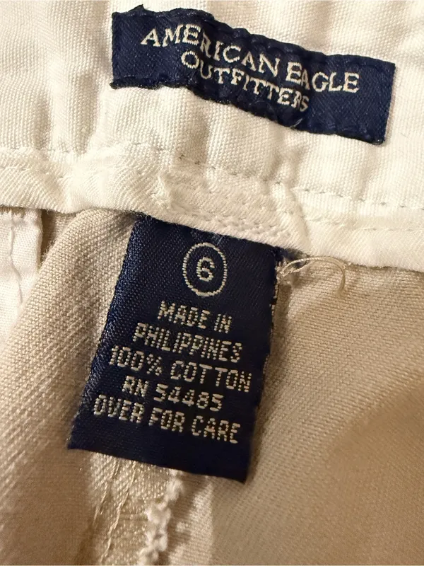 American‎ Eagle Tan Khaki Chino Shorts Women’s Size 6 Casual Summer Preppy - Image 2