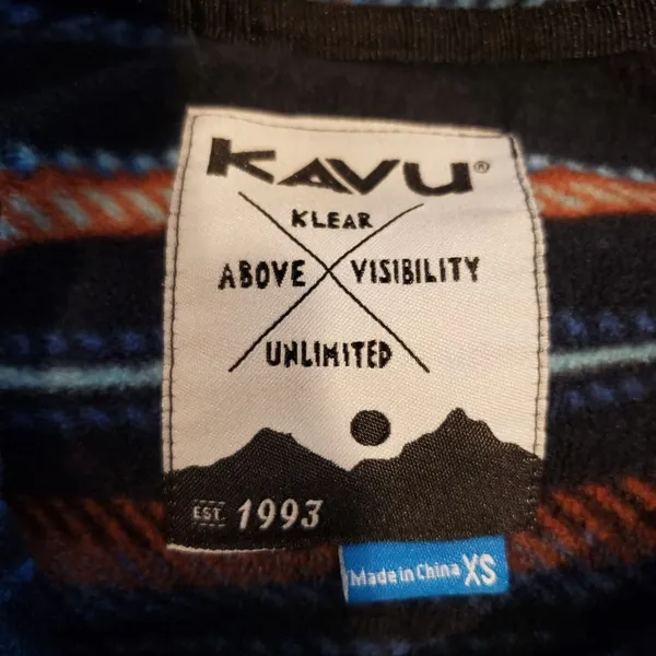 Kavu women's Multicolor Striped Fleece XS S - Image 2