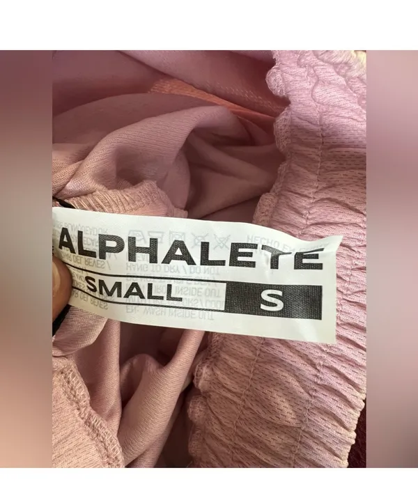 Alphalete NEW Woman’s Varsity Short - Pink ,size Small - Image 8