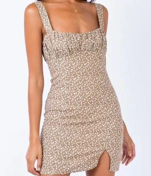 Princess Polly pink red floral dress with slit detail us 2 - Image 3