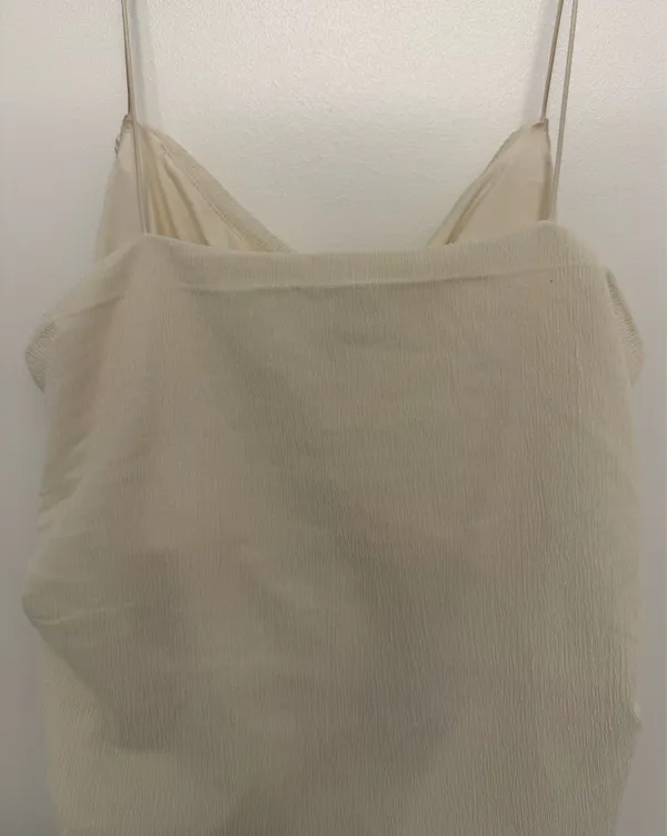 H&M Cream Ruched Cowl Neck Camisole - Image 5
