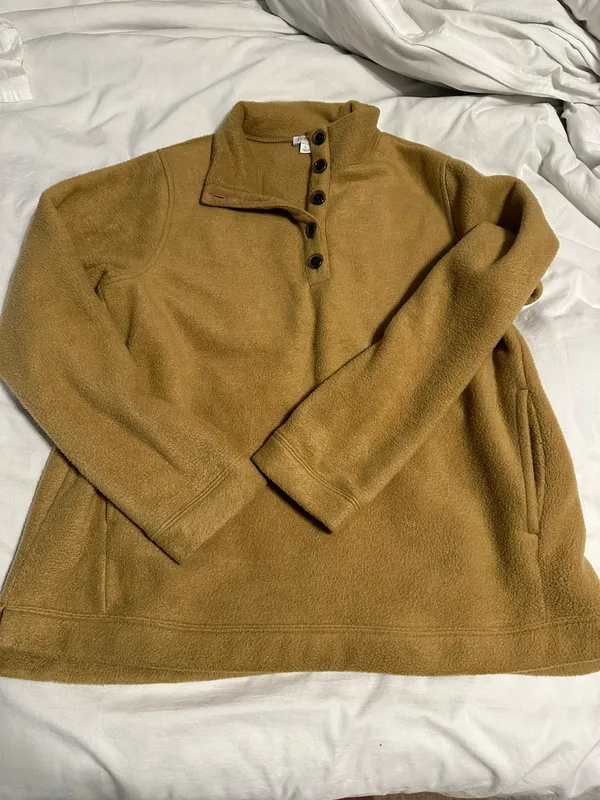 J.Crew Button Front Sherpa Pullover - Image 2