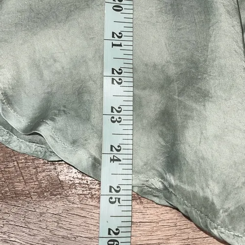 Free People Womens‎ Sascha Ruffled Frill Long Sleeve Blouse Muted Green Medium - Image 11