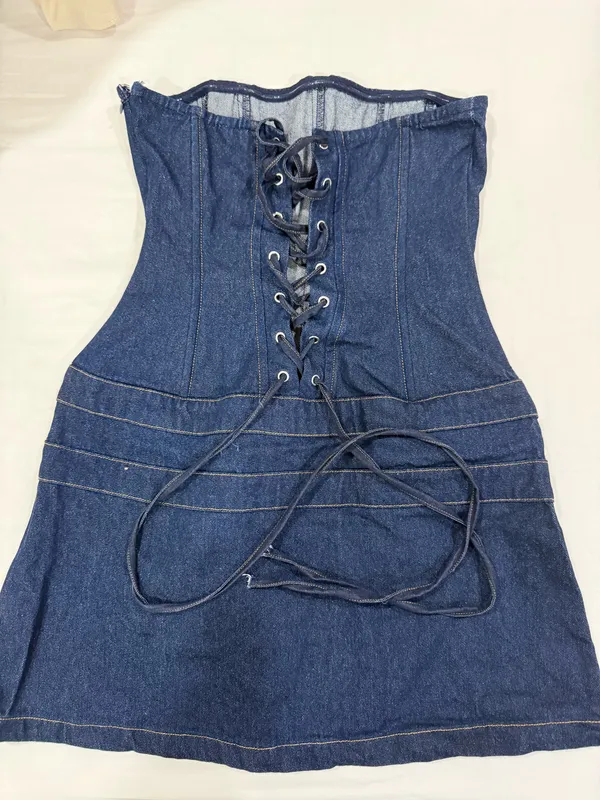 Princess Polly Denim Mini Dress - Image 3