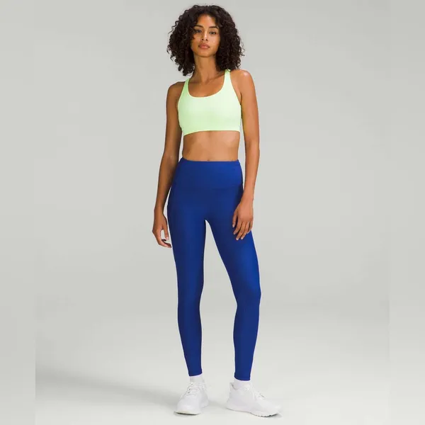 Lululemon‎ Fast and Free High-Rise Fleece Tight 28" Size 14 Psychic Blue - Image 3