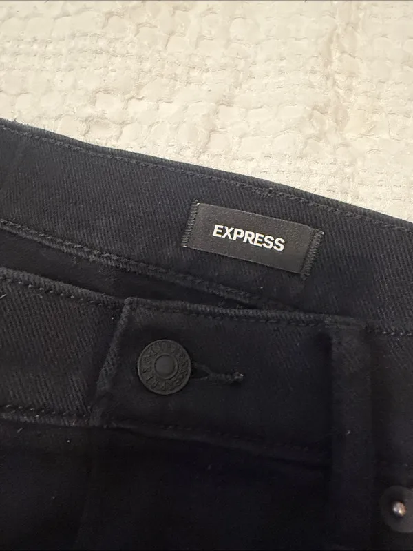 Express Black Ripped Skinny Jeans - Image 4