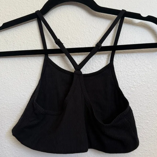 WESLEY Rivington Ribbed Tencel‎ Bralette in Black - Image 3