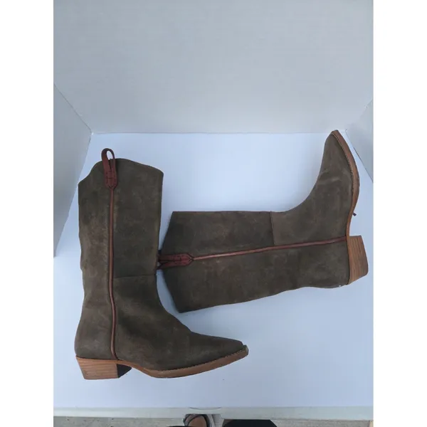 Free People We The Free Montage Tall Western Boots Chocolate Brown Sz 6.5 - Image 9