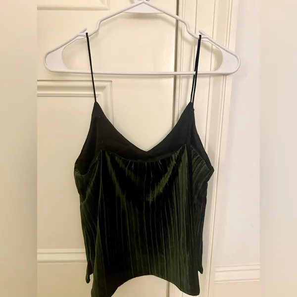 Line & Dot green velvet cami - Image 5
