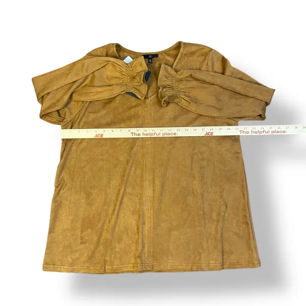 Joh NWT Abigail Suede Top Womens Size‎ XL In Caramel Boho - Image 4