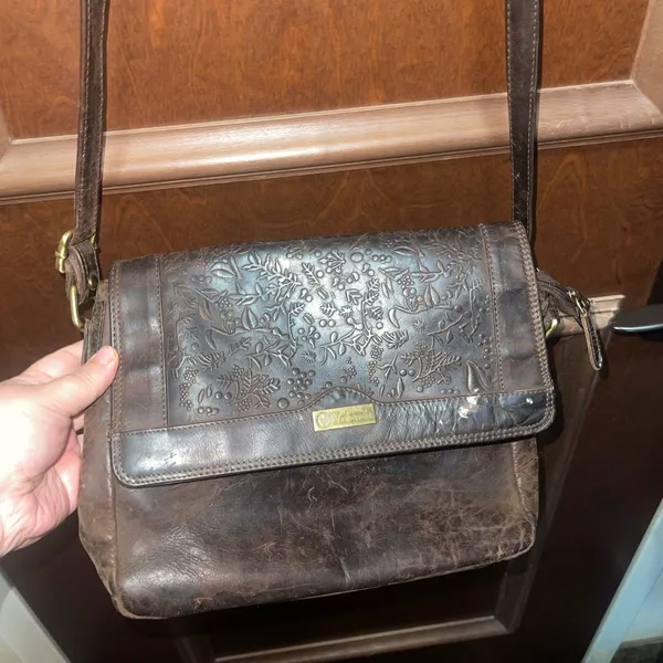 AS IS Brown Leather Crossbody/Shoulder Bag - Image 3