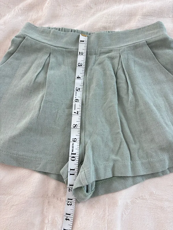 Altar'd State Mint Green Linen Shorts - Image 5