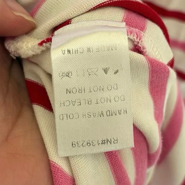 Tuckernuck Pomander Place 100% Cotton Pink Red Stripe Gio Maxi Dress Size Small - Image 6