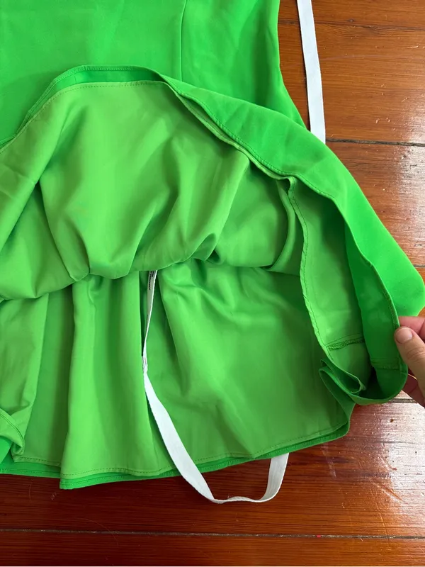 NWT Amanda Uprichard Apple Green Drop Waist Square Neck Mini Dress Sz M 🧡🍄 - Image 12