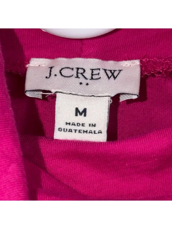 J.Crew Women’s Pink Turtleneck Top Medium Long Sleeve Lightweight Cotton Basic - Image 5