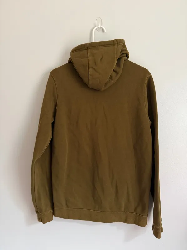 Nike Just Do It Full Zip Hoodie Olive Brown Size S - Image 4