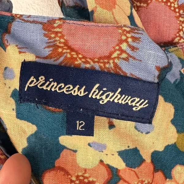 Princess Highway Linen Blend Wide Leg Ella Flora Jumpsuit Women’s Sz 12‎ cottage - Image 9