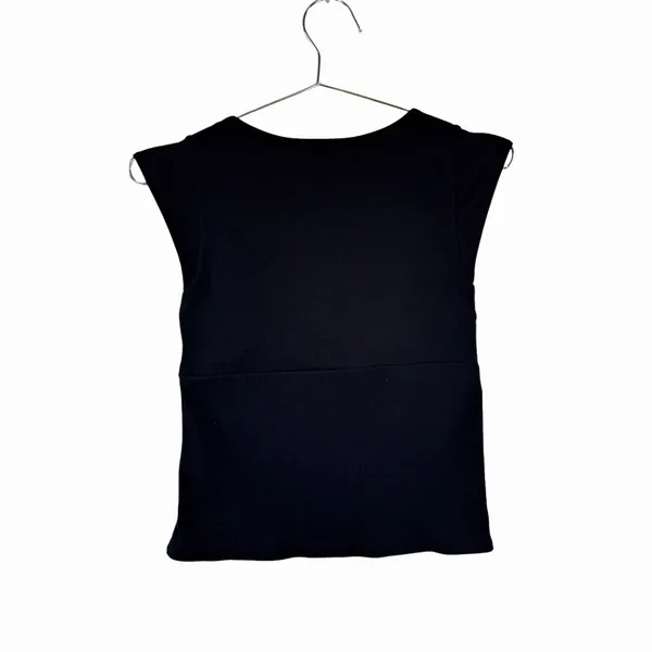 Vuori Womens Top Black Sleeveless Cove V Neck Tank Ribbed Knit Stretch Small - Image 3