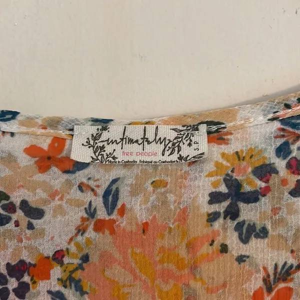 Free People Ivory And Coral Say It To Me Floral Body Suit - Image 15