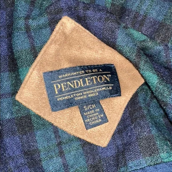 Pendleton Blue Green fleece zip up size small with pockets - Image 2