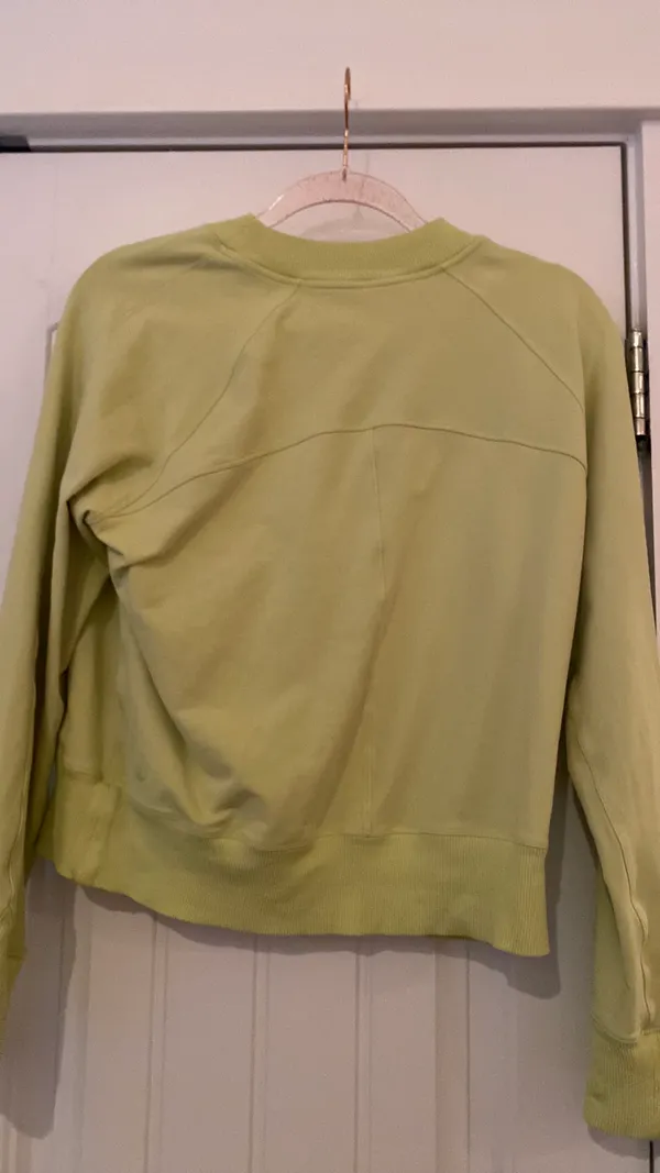 Neon Yellow Lululemon Cropped Sweatshirt  - Image 2
