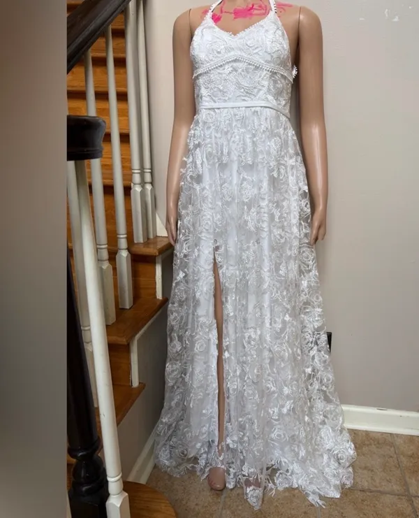 Ryanth Long Lace Wedding Dresses Bride Simple Beach Dress Train Boho Bridal - Image 9