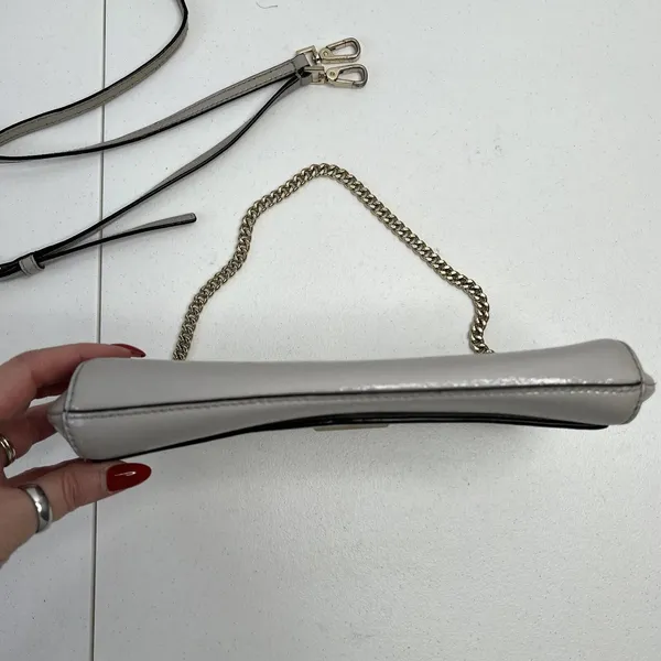 KATE SPADE Laurel Way Greer Crossbody‎ Shoulder Bag Gray Leather Crossbody Strap - Image 9