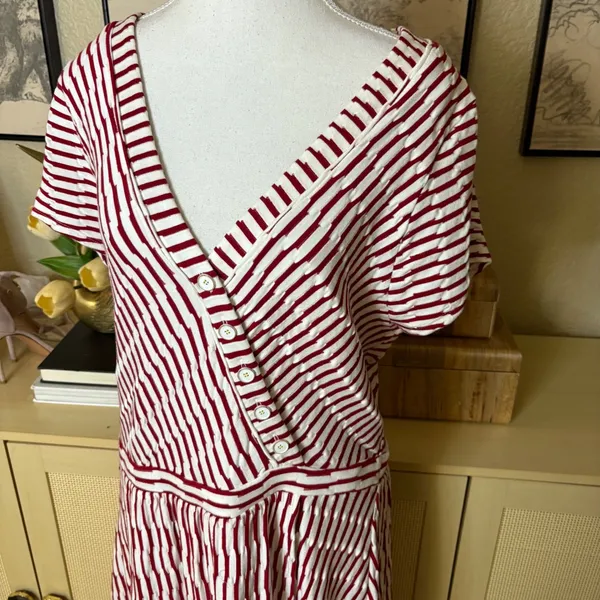ANTHROPOLOGIE Maeve Paladino Textured‎ Wrap Dress Size XL - Image 4