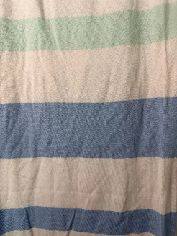 Sabo Skirt White Blue Striped Knit Cotton Pull On Long Skirt Sz S - Image 2