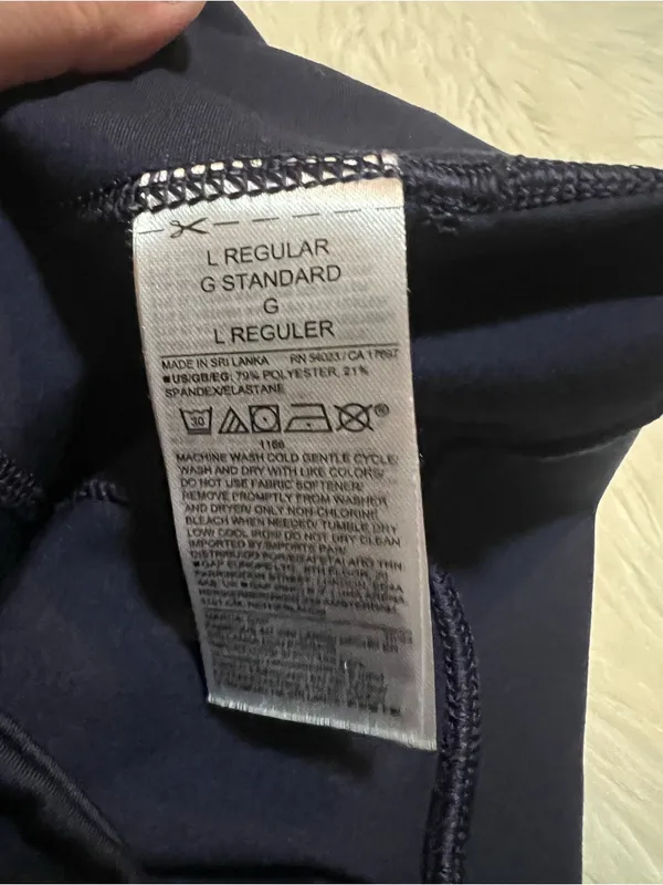 Gap Fit Women's Size Large Regular Maternity Leggings Compression Navy Uniform - Image 10