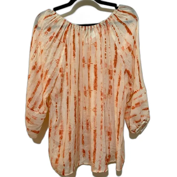 New Directions Large Boho Blouse LTOP042 Orange - Image 4