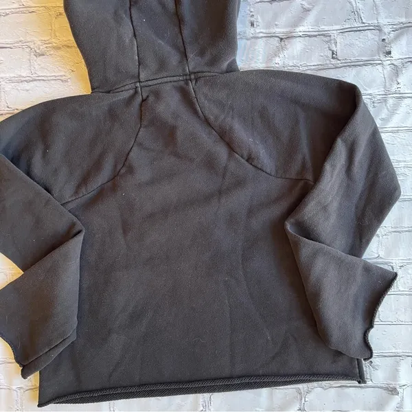 Athleta Small Womens Black Scuba Hoodie Hooded Sweatshirt Athletic Pull Over - Image 16