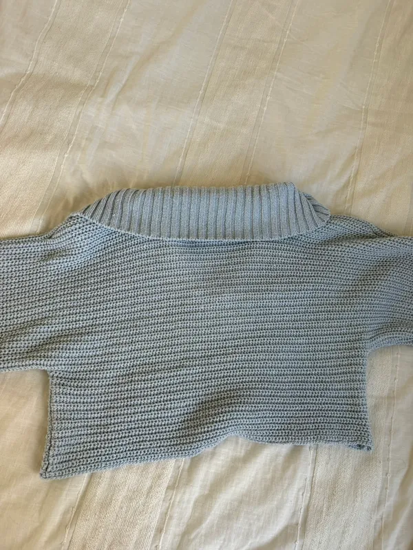Princess Polly Wester Ribbed Sweater Blue - Image 9