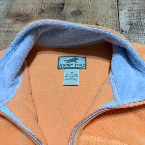 Horny Toad Women's Orange Full Zip Fleece Vest Sz M Outdoors Hiking Gorpcore - Image 3
