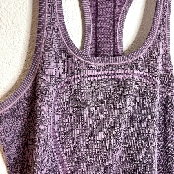 Lululemon Swiftly Racerback 2016 Seawheeze Heathered Lullaby Purple Womens 6 - Image 4