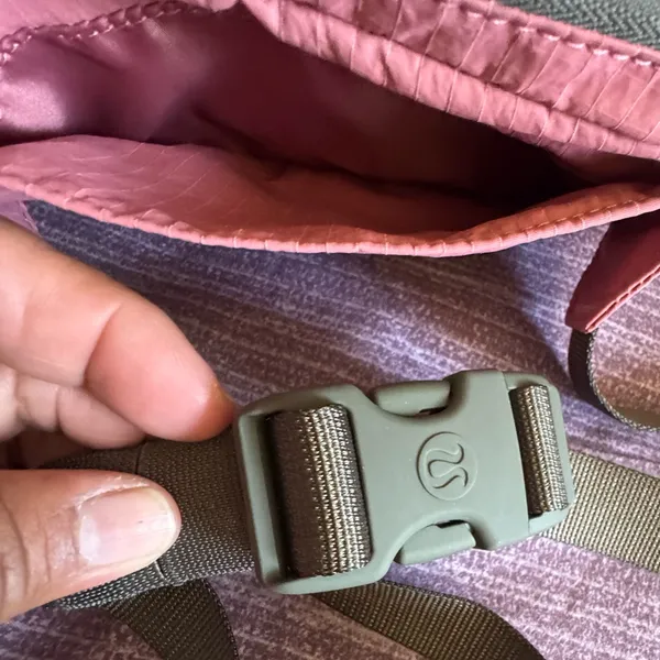 lululemon athletica Pink Kids Belt Bag with Olive Strap - Image 6