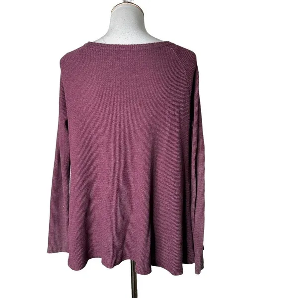 We The Free Free People Oversized Thermal Waffle Knit Top Size S Slouchy Swing - Image 5