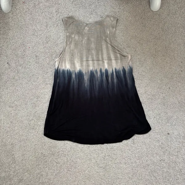 American Eagle Outfitters Soft & Sexy Gray-to-Black Ombré Lace-Up Tank - Image 5