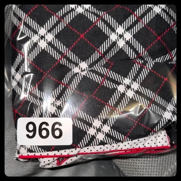 Laura Ashley Pajama Set Women Medium Black Plaid Cotton Blend Sleepwear‎ - Image 14