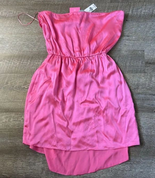 Amanda Uprichard Silk Pink Marrone Dress Size Medium - Image 8