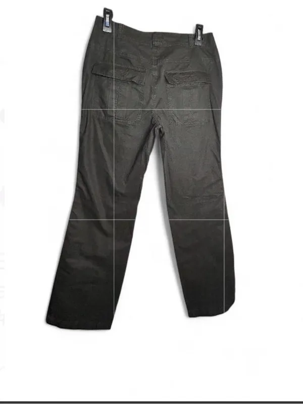 Free People Pants SZ 4 Womens The Thing is Low Rise Washed Black Utility Cargo - Image 2