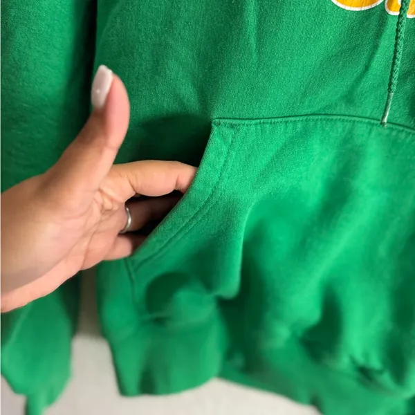 Champion Unisex Green Hoodie with Yellow Sam Houston State Logo Size S - Image 3