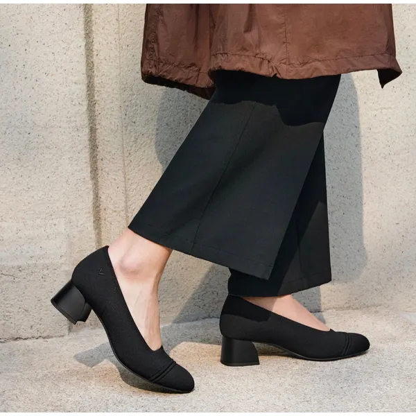 Vivaia womens Julie Arch Pro Almond Toe Block Heels Black 37.5 US 7 smart casual - Image 10