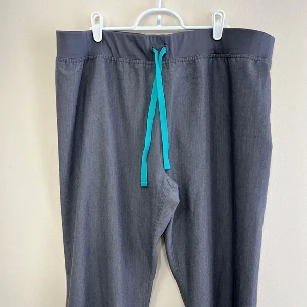 Figs High Waisted Livingston Basic Scrub Pants Gray XL Women - Image 3