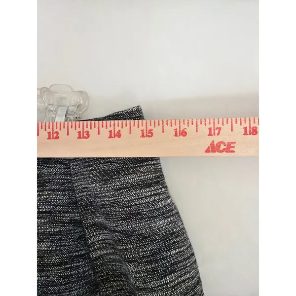 Madewell Pleated Mini Skirt Black White Space Dye Tweed Pockets Chic Size 8 - Image 5