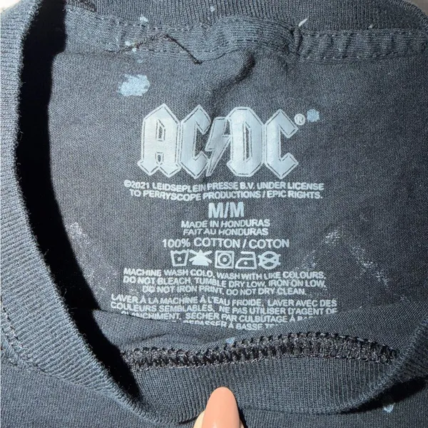 AC/DC Dark Tee with White Logo - Image 2