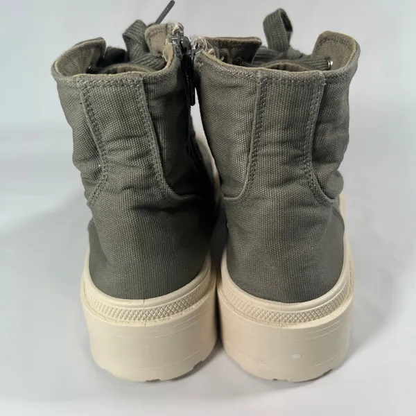 Portland‎ Boot Co JoJo Sage Green Canvas Lug Sole Sneaker Boots Women's 10M - Image 8