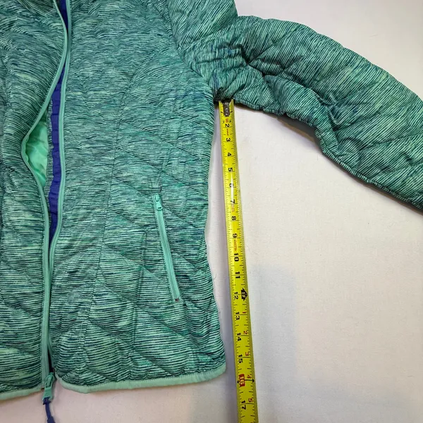 Tek Gear Women's Warm Tek Quilted Puffer Jacket Aqua Green Space Dye - Image 9